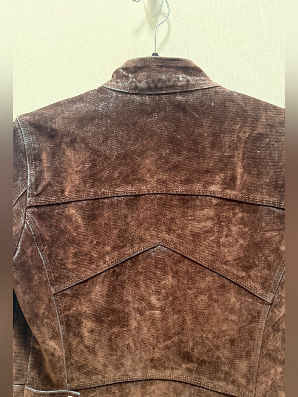 Desigual Vintage-Inspired Brown Suede Leather Trench Coat NWT Size M (Fits XS/S) - Picture 5 of 5
